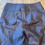 Bar III  Women’s  Faux Leather Brown Pants Size 4 High Rise Button Front  Pockets Photo 7