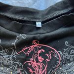 Black heart Angel long sleeve cropped shirt Size L Photo 2