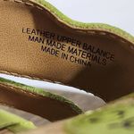 b.o.c. Green Leather Cork Sole Wedge Sandals Size 9 Green Leather Wedges Photo 7