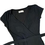Hollister | Black Deep V Short Sleeve Soft Stretchy Tie Waist Jumpsuit Size XS Photo 4