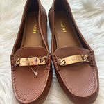 Coach  Womens Olive Leather Pebble Gran Loafer Slip On Flats Shoes Size 8 B Photo 0