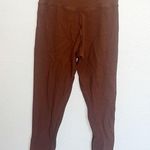 Aerie Real Me Waffle Knit Crossover Short Inseam 7/8 Brown Leggings Photo 5