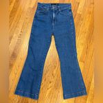Veronica Beard  Carson ankle flare high rise jeans in washed oxford blue denim 30 Photo 1