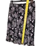 Apostrophe Skirt Womens Small Black White Floral A-Line Knee Length Lined Photo 3