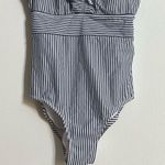 aava Oceane Retro Blue White Striped Ruffle V Photo 5