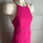 DO+BE Hot Pink Halter Wide Leg Jumpsuit Size S Sleeveless Open Back Party Chic Photo 9