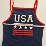 Zoe & Liv  women’s size large red white and blue USA tank top Photo 2