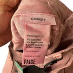 Paige Women's Christy Cargo Tapered High Rise Cuffed in Vintage Garden Rose 27 Photo 4