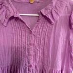 Free People  Short Sleeve Pink Blouse Top Photo 2