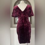 Guess NWT  Textured Bodycon Crushed Velvet Mini Dress in Wine Size 12 New w/Tag Photo 9
