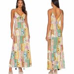 Alice + Olivia  Karolina Tie Front Maxi Dress in Vintage Summer Lavender Fields Photo 13