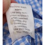 JCP Gingham Button Shirt Womens Picnic Business Casual Country Western Size L Blue Size L Photo 8
