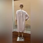 Miss Elaine knee length short sleeve nightgown pink with floral at top lace Size L Photo 2