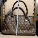Vera Bradley Taupe Quilted Leather Emma Satchel Photo 3