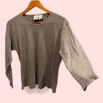 Jason Maxwell Vintage 90’s-Y2K stone gray baby micro ribbed top cotton blend  Photo 1