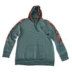 Hooey Women's XL Aztec Print Hoodie Southwestern Pullover‎ Canyon Cowgirl Design Green Photo 0