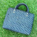 1950s/1960s Vintage Dena of Dallas Woven Straw Purse Black Photo 0