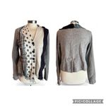 Anthropologie Charlie and Robin Multi Color Wool Scarf Cardigan Sweater Photo 1