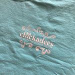 Comfort Colors Chickadees T-Shirt Light Blue Unisex Size Large Rush Chi Kappa Photo 1