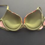 Floral Multicolor Push Up Underwire Bra Size 34B Orange Photo 4