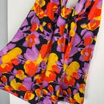 Y2K Abstract Floral Halter Top Sz Medium 100% Silk Photo 5