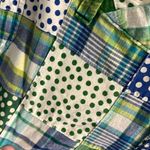 Arizona Jeans Shorts Patch Polka Dot Plaid Womens 3 Cotton Arizona Jean Company Green Blue Photo 2