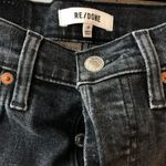 RE/DONE 70's Stove Pipe Jeans Raw Hem Button Fly High Waist Black 26 Photo 2