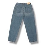 MOTHER SNACKS Utility High Waisted Twizzy Ankle Carpenter Barrel Jeans 32 Blue Photo 1