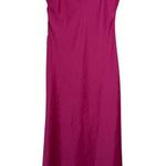 House of Harlow 1960 Satin Midi Slip Dress Women Medium Pink Slit Cocktail Party Photo 1