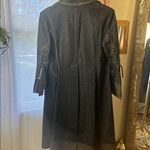 Anne Klein Dark Blue Denim long duster Coat sz 8 Photo 2