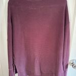 Athleta Waffle Knit Long Sleeve Top Burgundy Purple Size L Photo 3
