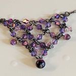 Kenneth Cole Women Necklace Purple Shades of Beads Adjustable Extender Chain Photo 2