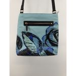Vera Bradley  Molly Crossbody Blue Havana Rose Faux Leather Trim‎ New Photo 1