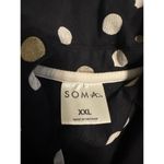 Soma Pajamas Set Women's Size XXL and Large Polka Dots Button Down Pants PJs Black Photo 3
