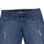 Seven7 Jeans Womens 29 Flare Low Rise Medium Wash Denim Stretch Whisker 30x32 Photo 1