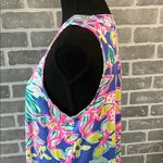 Lilly Pulitzer  BLYTHE TANK DRESS MINI CASA AZUL FLORAL PRINT WOMENS SIZE LARGE Photo 6