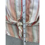 Lounge Beach Lunch  Button Down Shirt Sleeveless Striped Size Small Tie Front Photo 4