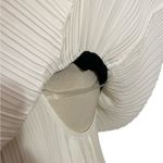 White halter off the shoulder pleated blouse Size L Photo 2