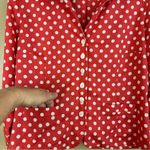 Talbots  Coral Polkadot Linen Lightweight Shacket Blazer Jacket 12P Photo 3