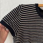 Premise  Black Tan Cream T Shirt Sweater Zip Back Lightweight Size Large Photo 2