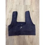 Gymshark  ADAPT FLECK SPORTS BRA Seamless Navy Blue Square Neck Size L Photo 1