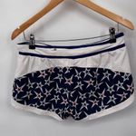 Fabletics Riho Shorts Womens Medium Blue Red White Polyester Start Pattern Draws Photo 3