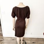 Allison Brittney [] Chocolate Brown Cashmere Round Neck Sheath Dress Size Large L Photo 1