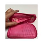 Lilly Pulitzer Zip Around Wallet Pink Blue 2015 Canvas Peacock Wristlet Photo 6