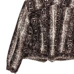 Topshop  Moto Snake Print Cropped Denim Jacket Motorcycle Riding Chick Size 6 Photo 7