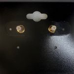 Gold CZ Paperclip Drop Earrings | Sparkle Link Dangle Earrings NWT Photo 2