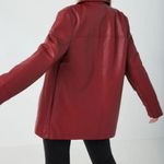 Garage Red Faux Leather Jacket Photo 1