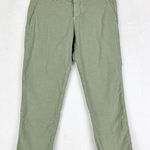 Frank & Eileen Frank Eileen Wicklow Crop Chino Pants Size 4 Cotton Linen Flax Sage Green Photo 0