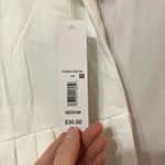 Massini  Cream Boxy Fit Peplum Short Sleeve Top M Photo 3