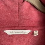 Soft Surroundings  Westminster Tunic Sweatshirt Top Cowl Neck Red Womens PM Photo 5